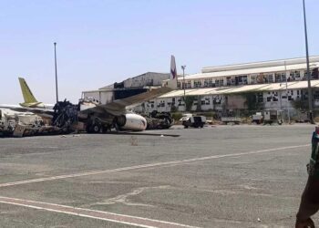 دمار مطار الخرطوم