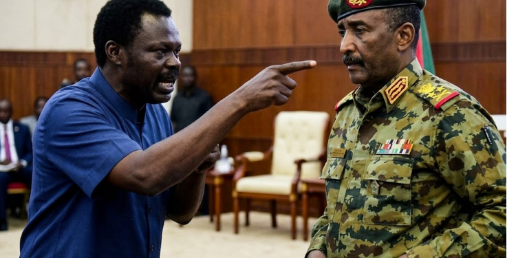مناوي والبرهان صورة منتجة بالذكا الإصطناعي