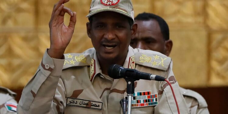 قائد قوات الدعم السريع الفريق أول محمد حمدان دقلو