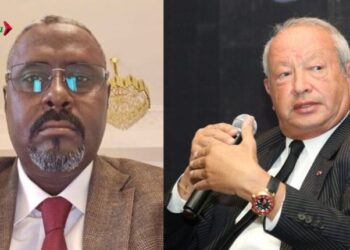 المستشار الباشا طبيق ورجل الاعمال المصري نجيب ساويرس